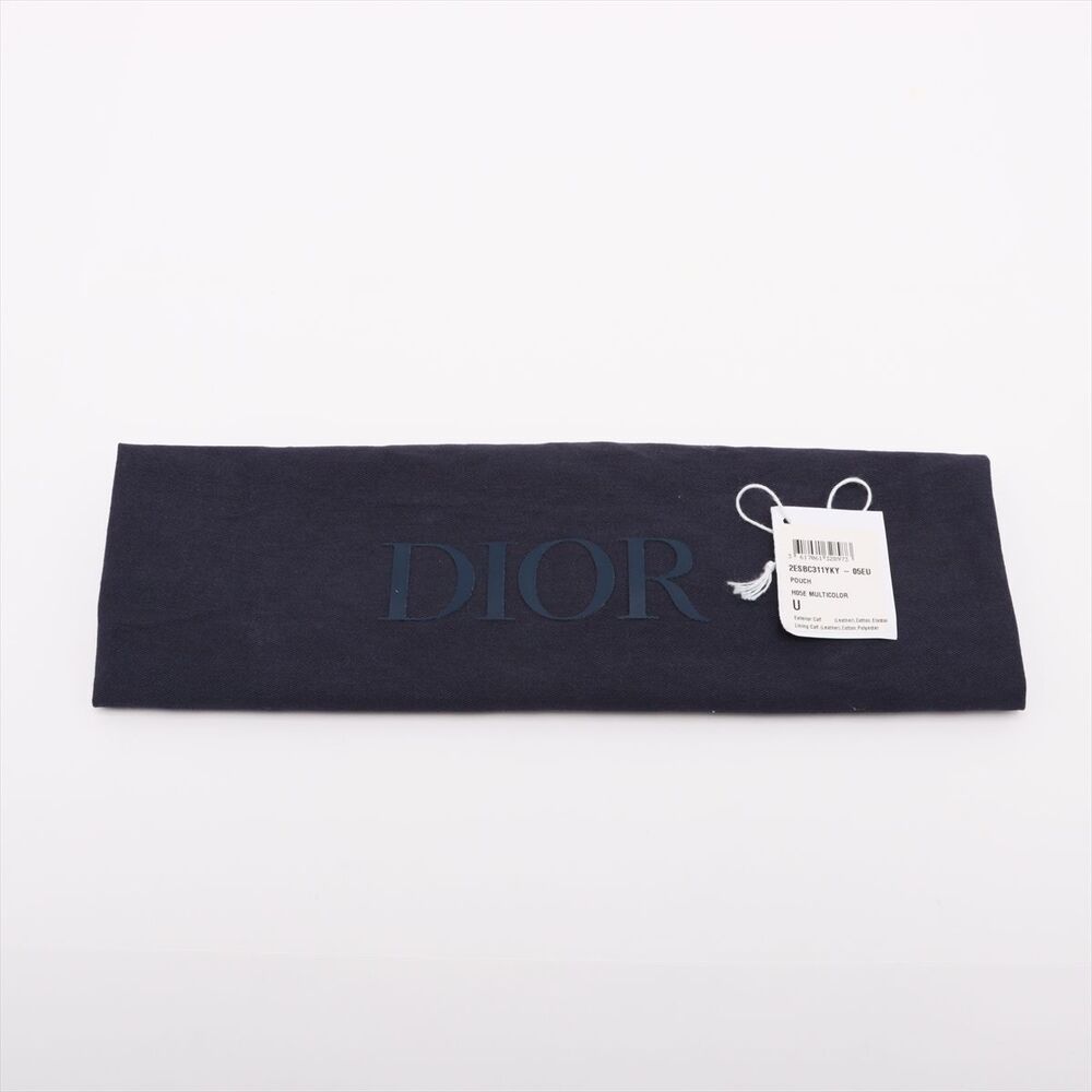 Dior Oblique Canvas Leather Body Belt Crossbody Bag Navy Blue - Picture 8 of 8